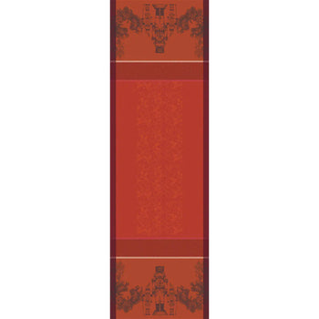 Garnier Thiebaut  69x21 Casses Noisettes Rouge Festif Jacquard Tablerunner